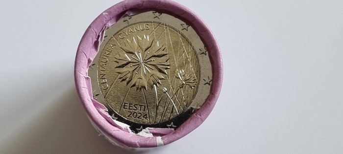 Estland. 2 Euro 2024 "Cornflower" (25 coins) in roll  (Ingen mindstepris)