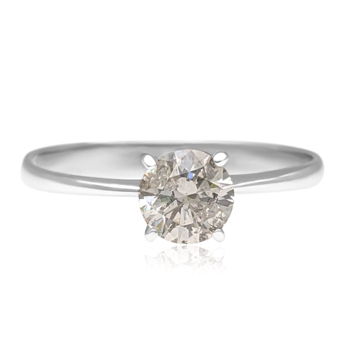 Ingen mindstepris - Ring - 14 karat Hvidguld -  0.54ct. tw. Diamant (Natur) - GWLab