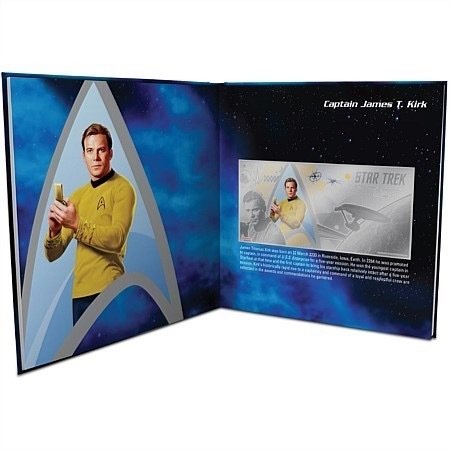 Niue. 1 Dollar 2018 Star Trek Enterprise NCC-1701 - Captain J. Kirk, (.999)  (Ingen mindstepris)