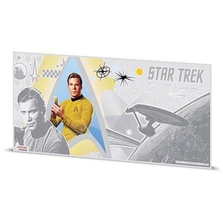 Niue. 1 Dollar 2018 Star Trek Enterprise NCC-1701 - Captain J. Kirk, (.999)  (Ingen mindstepris)