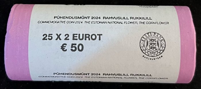 Estland 2 Euro 2024 "Korenbloem" (25 stuks) in rol  (Ingen mindstepris)