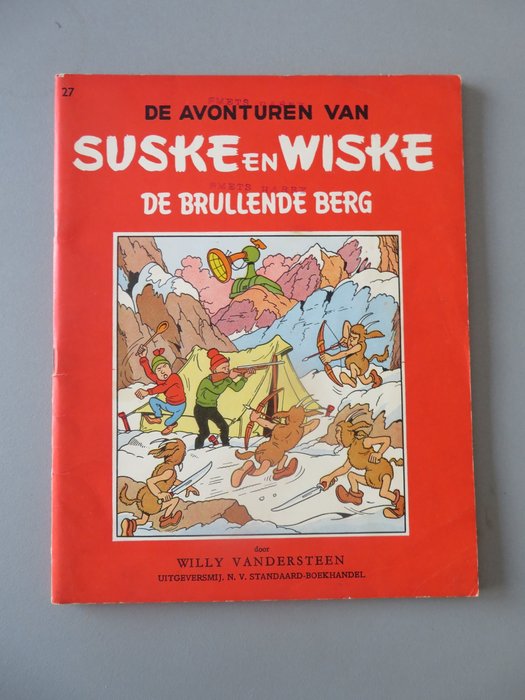 Suske en Wiske - De Brullende Berg 1ste druk 1956 - 1 Album - Første udgave - 1956