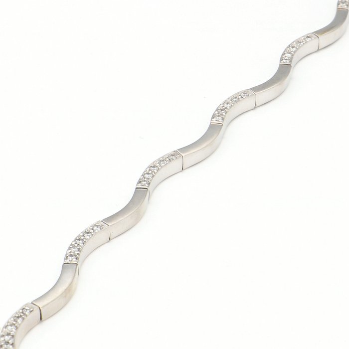 Armbånd - 18 kraat Hvidguld -  0.22ct. tw. Diamant (Natur)