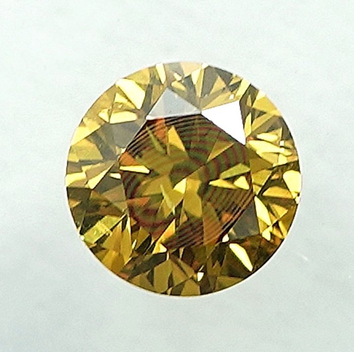 1 pcs Diamant  (Naturfarvet)  - 0.21 ct - Fancy intense Orange nuance Gul - SI2 - International Gemological Institute (IGI)