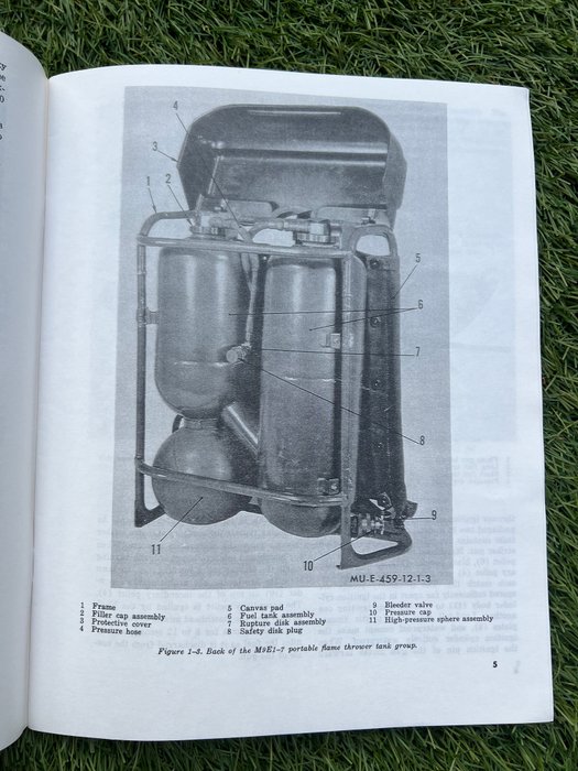 United States of America - US Army Vietnam War Flame thrower manual model M9E1 - 1968