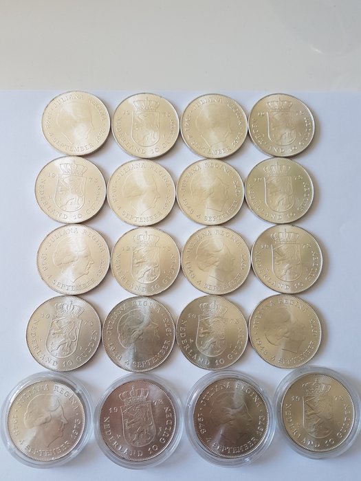 Holland. 10 Gulden Lot van 20 tientjes