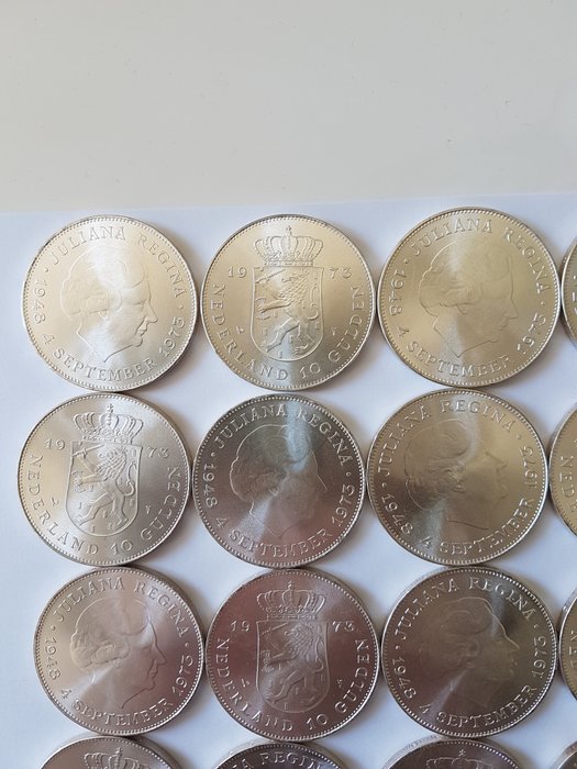 Holland. 10 Gulden Lot van 20 tientjes