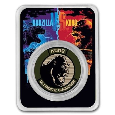 Niue. 2 Dollars 2021 Godzilla vs. Kong: King Kong - Colorized, 1 Oz (.999) Blister  (Ingen mindstepris)