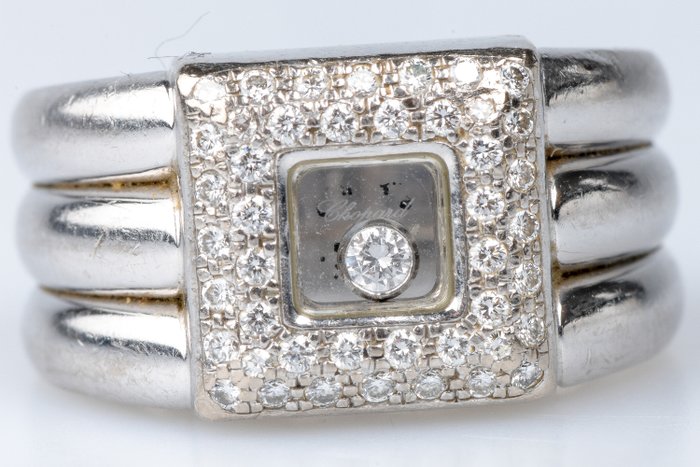 Chopard - Ring - 18 kraat Hvidguld Diamant (Natur)