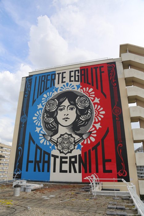 Shepard Fairey (OBEY) - LIBERTÉ EGALITÉ FRATERNITÉ Signed Offset Lithograph