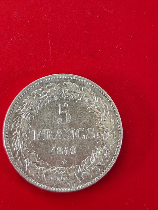 Belgien. 5 Francs 1849 / 1853 (2 stuks)  (Ingen mindstepris)