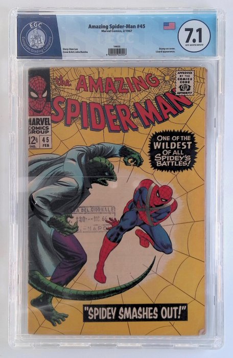 Amazing Spider-Man #45 - EGC graded 7.1 - 1 Graded comic - 1967