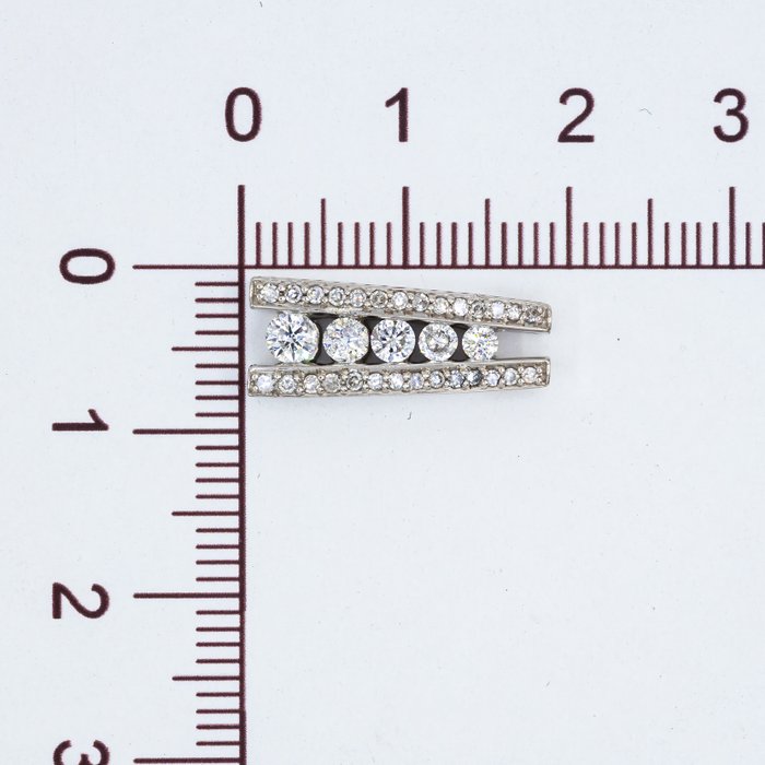 Ingen mindstepris - Vedhæng - 14 karat Hvidguld, IGI Antwerpen certificeret - 0,60 ct diamanter -  0.60ct. tw. Diamant (Natur)