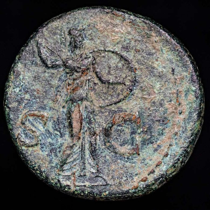 Romarriket. Claudius (AD 41-54). As Rome, AD 41-50. MINERVA  (Ingen mindstepris)