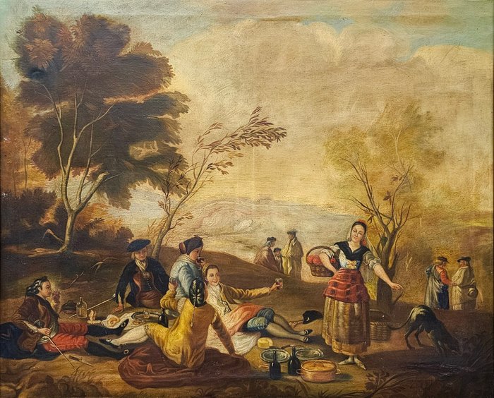 Spanish school (debut XX), After Goya - La merienda a orillas del Manzanares