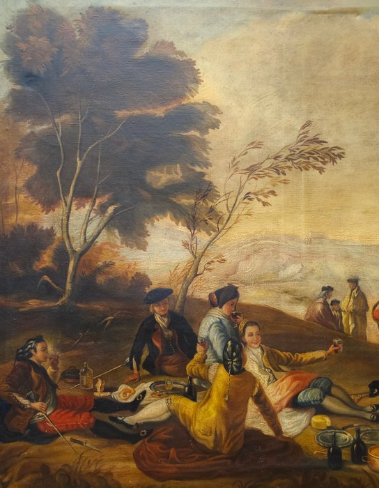 Spanish school (debut XX), After Goya - La merienda a orillas del Manzanares