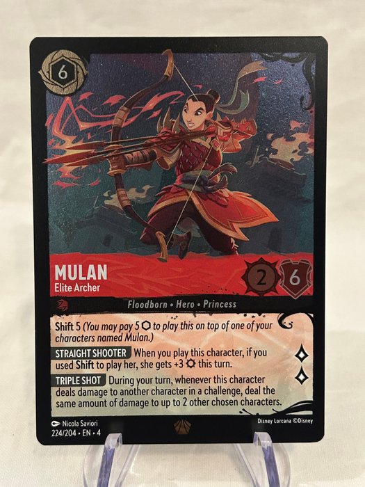 Disney Card - Lorcana - Legendary Mulan HOLO nummer 224 224/204-en-4