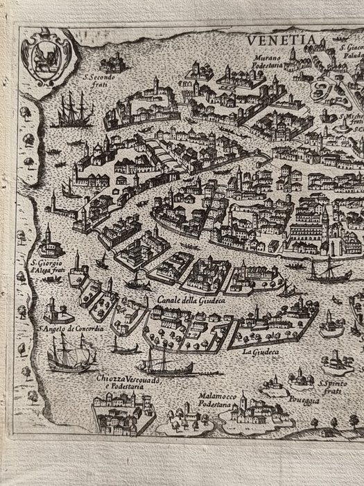 Italien - Venedig; Franz Schott (1548-1622) italianizzato (Francesco Scoto), Michelangelo e Pier Vincenzo de Rossi - Carta topografica - 1681-1700