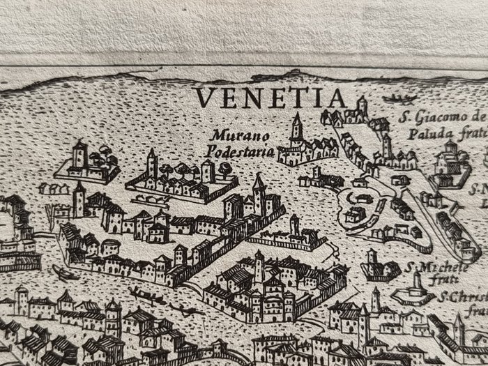 Italien - Venedig; Franz Schott (1548-1622) italianizzato (Francesco Scoto), Michelangelo e Pier Vincenzo de Rossi - Carta topografica - 1681-1700