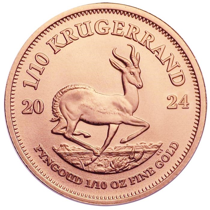 Sydafrika. 2024 1/10 oz Krügerrand Goldmünze