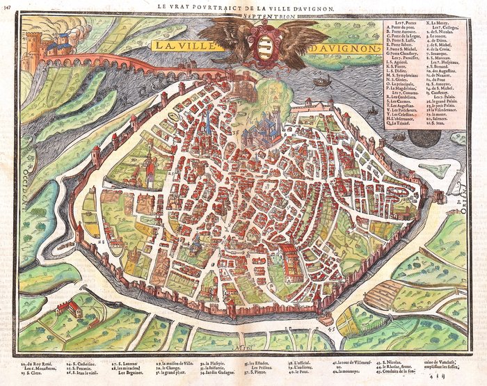 Frankrig - Avignon; Belleforest - Le ville d'Avignon - 1575