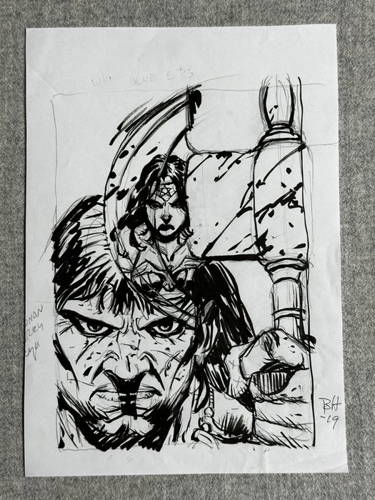 Bo Hampton - 1 Original drawing - Conan the Barbarian