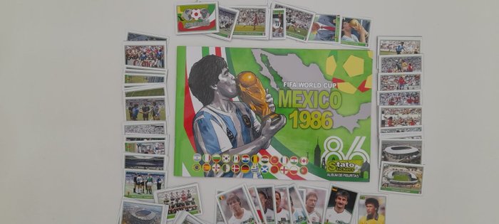 Tato Stickers - Mexico 86 World Cup - Diego Maradona - 1 Empty album + complete loose sticker set