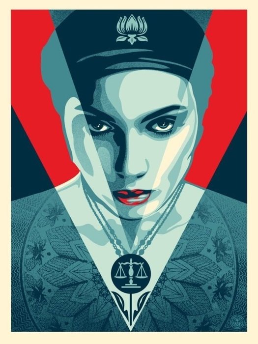 Shepard Fairey (OBEY) (1970) - Justice Woman (Red) + We the People Bonus