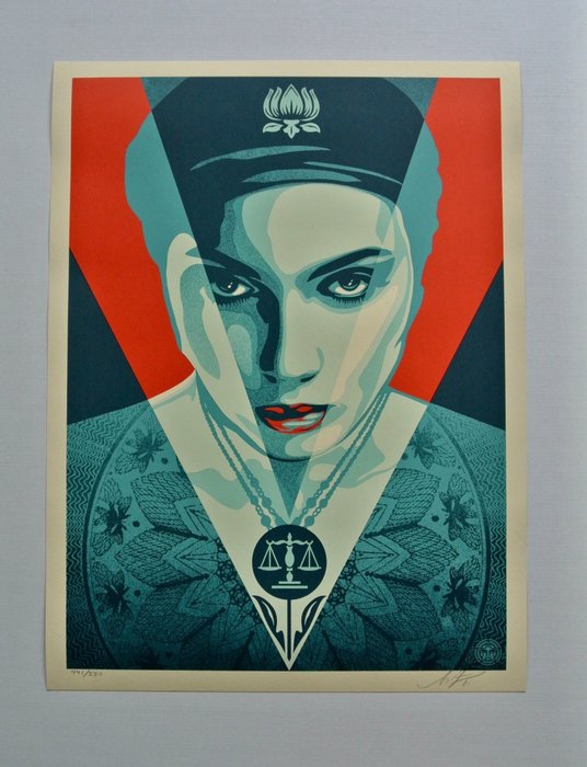 Shepard Fairey (OBEY) (1970) - Justice Woman (Red) + We the People Bonus