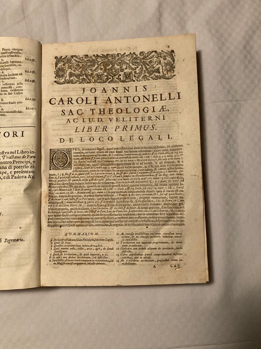 Joannis Caroli Antonelli - Tractatus De Loco Legali - 1707