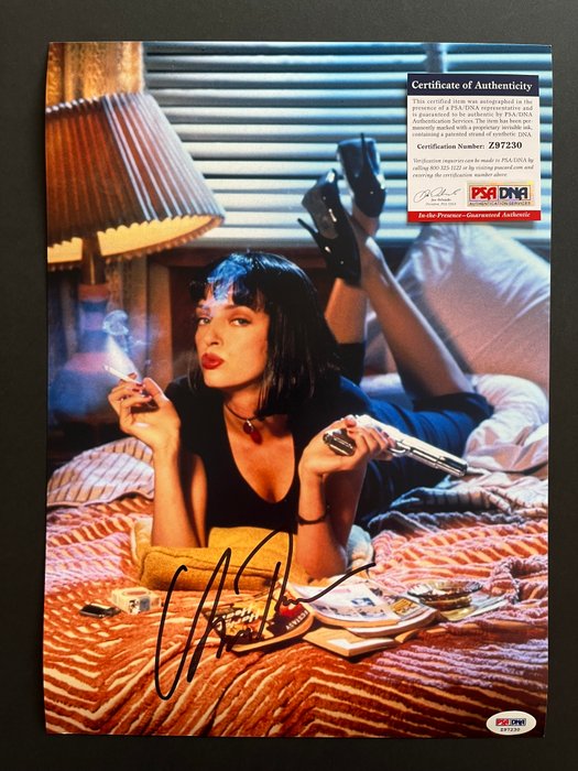 Pulp Fiction, Uma Thurman (Mia Wallace) - Signed in Person - with PSA/DNA Certificate - Autograph, photo - No Reserve!