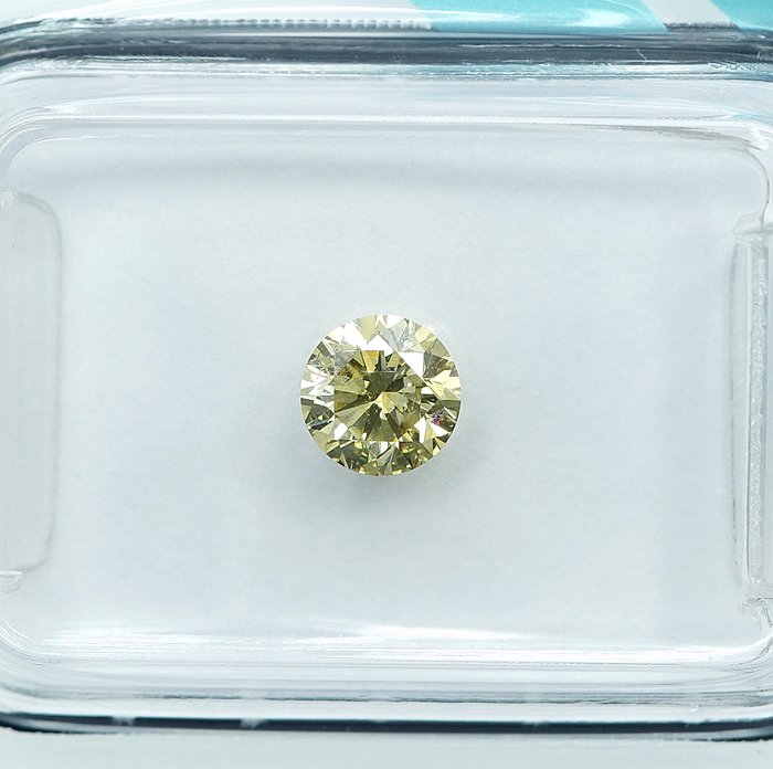 Ingen mindstepris - 1 pcs Diamant  (Naturfarvet)  - 0.46 ct - Fancy light Gul - SI1 - International Gemological Institute (IGI)