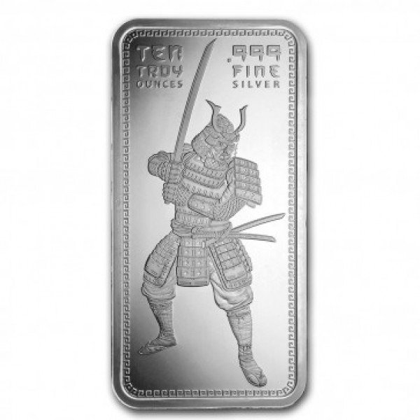 10 Troy Ounce - Sølv 999 - Samurai Warrior