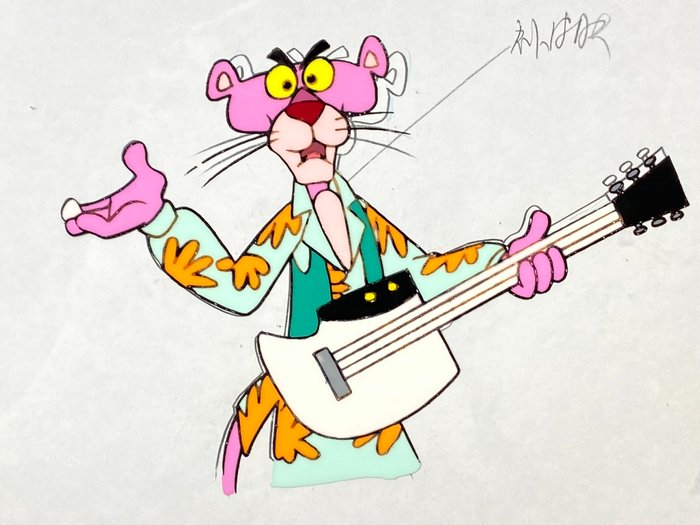 The Pink Panther Show (1970) - 1 Original Animation Cel og Tegning af The Pink Panther