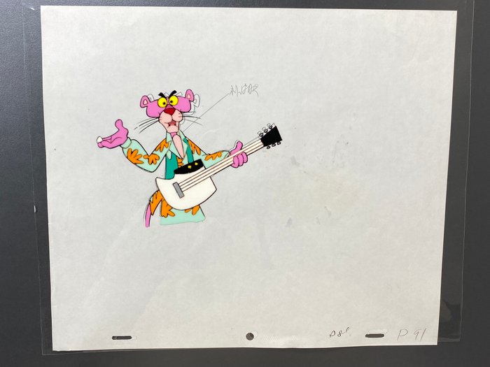 The Pink Panther Show (1970) - 1 Original Animation Cel og Tegning af The Pink Panther