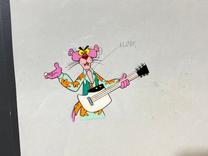 The Pink Panther Show (1970) - 1 Original Animation Cel og Tegning af The Pink Panther