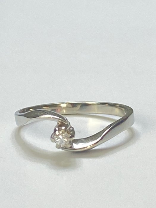 Ingen mindstepris - Ring - 14 karat Hvidguld Diamant (Natur)