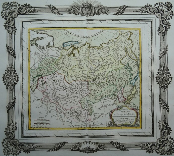 Europa - Rusland, de baltiske lande, Ukraine, Hviderusland, Kazachstan, Usbekistan, Japan, Korea...; L. C. Desnos / M. Brion - La Russie Européenne / Grande Tartarie et Isles du Japon - 1761-1780