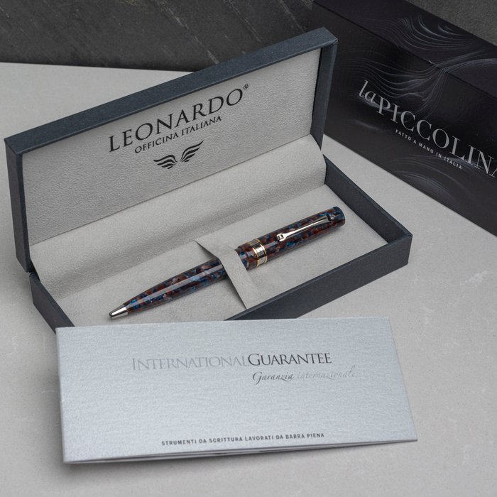 Leonardo "La piccolina" - Ball point marrone blu - Pen