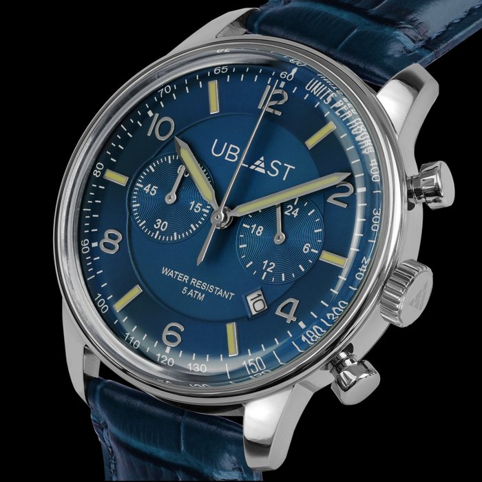 Ublast - Elegant Chronograph - REF. UBELCH40BU - Mænd - Ny