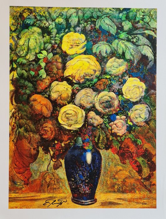 Ernst Fuchs (1930-2015) - Blumenvase oder Gelbe Blumen