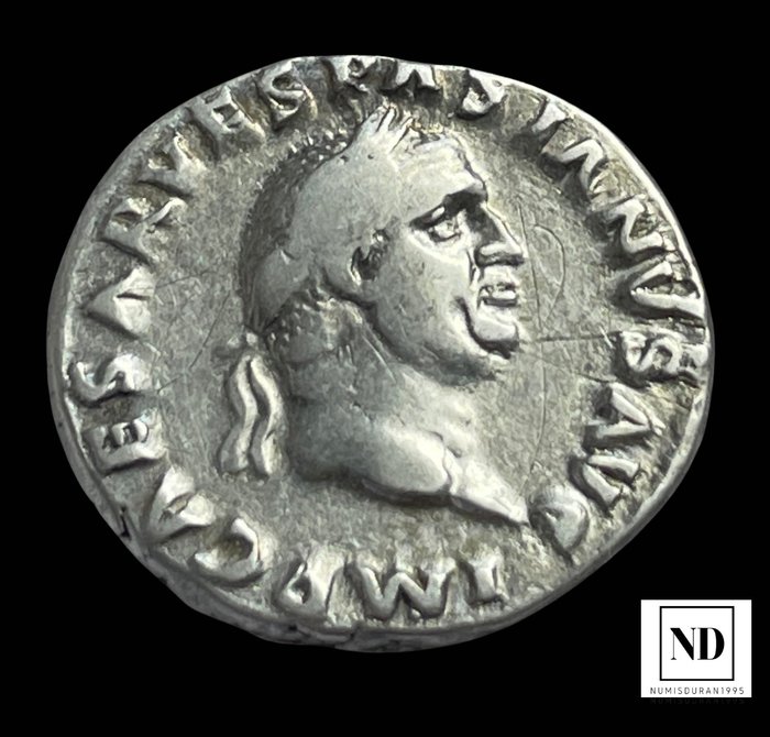 Romarriket Vespasian (AD 69-79) Denarius Rome 70