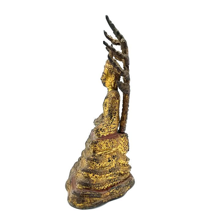 Rattanakosin Naga Buddha late 19th/early 20th century. - Skulptur - Thailand