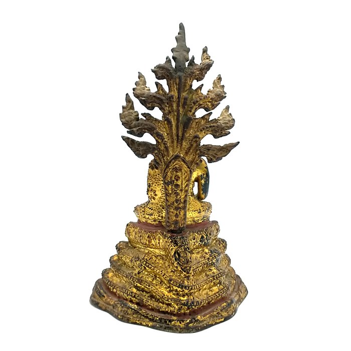 Rattanakosin Naga Buddha late 19th/early 20th century. - Skulptur - Thailand