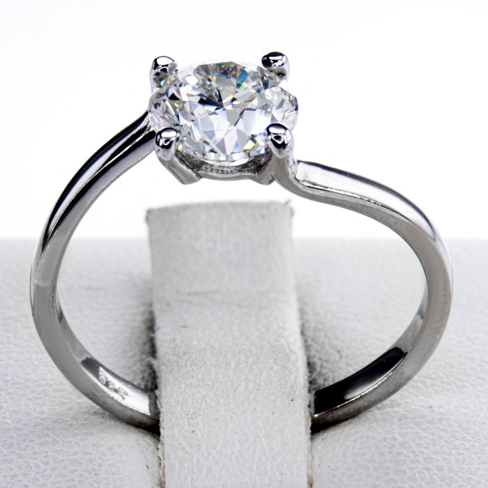 Ingen mindstepris - Forlovelsesring - 14 karat Hvidguld -  1.46ct. tw. Diamant (Natur)