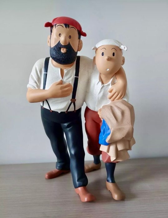 Tintin - Leblon delienne - Statuette Tintin et Haddock dans le désert  - Le crabe aux pinces d’or - (1993)