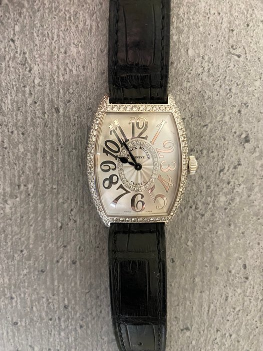 Franck Muller - Cintree Curvex 18K White Gold Diamond Watch - 2852 Q2D CD IR - Kvinder - 2000-2010