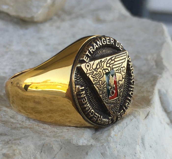 2nd Regiment Etranger Parachutes French Legion 24kt forgyldt - Ring