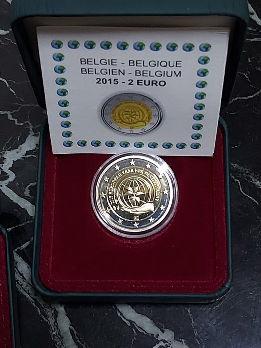 Belgien. 2 Euro 2011 /2015 " (3 moedas) Proof  (Ingen mindstepris)