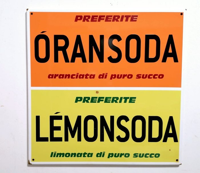 Oransoda Lemonsoda - Reklameplakat - Jern